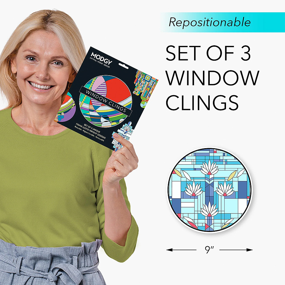 Modgy Frank Lloyd Wright Window Clings - Set of 3