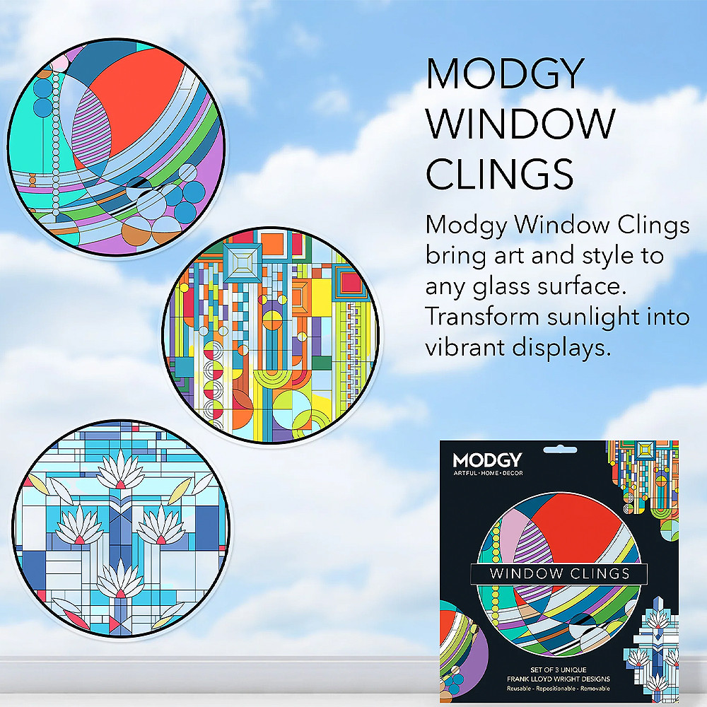Modgy Frank Lloyd Wright Window Clings - Set of 3