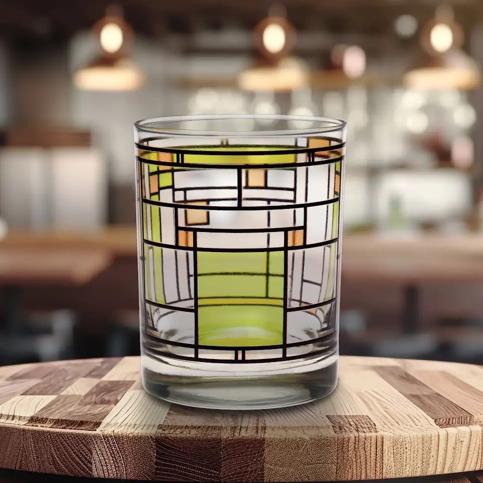 Frank Lloyd Wright Oak Park Skylight Green DOF Glasses (Set of 2)