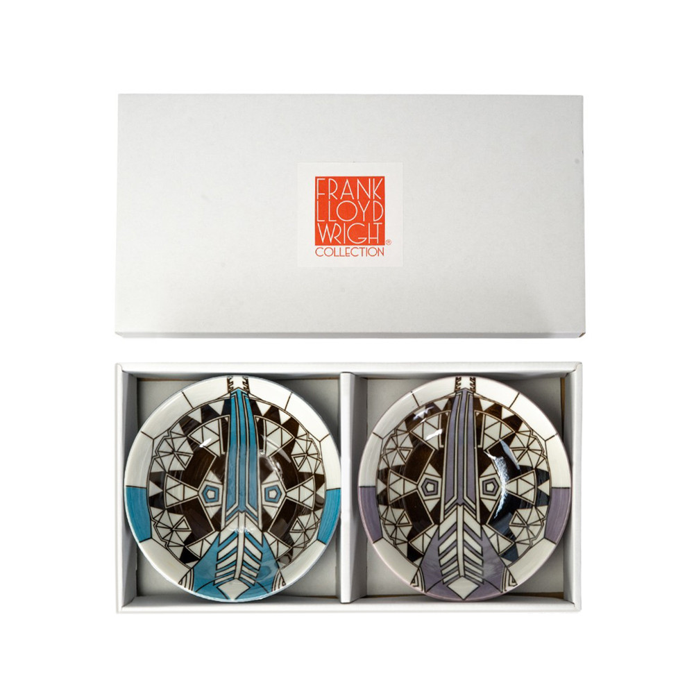 Frank Lloyd Wright Imperial Hotel Peacock Ceramic Bowls - Set of Two