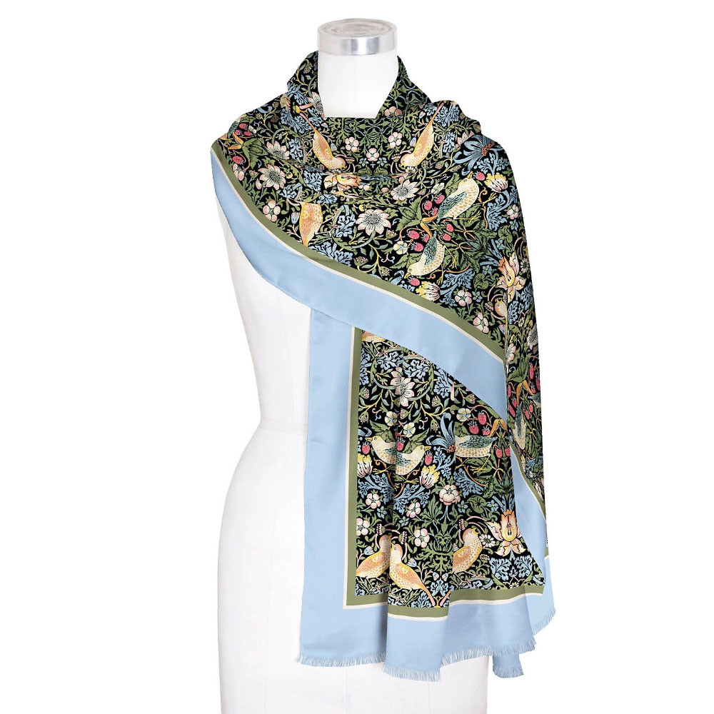 William Morris Strawberry Thief Silk Blend Shawl
