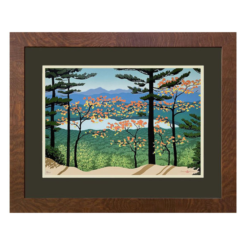 Laura Wilder Mountain View Limited Edition Matted Framed Giclée Print