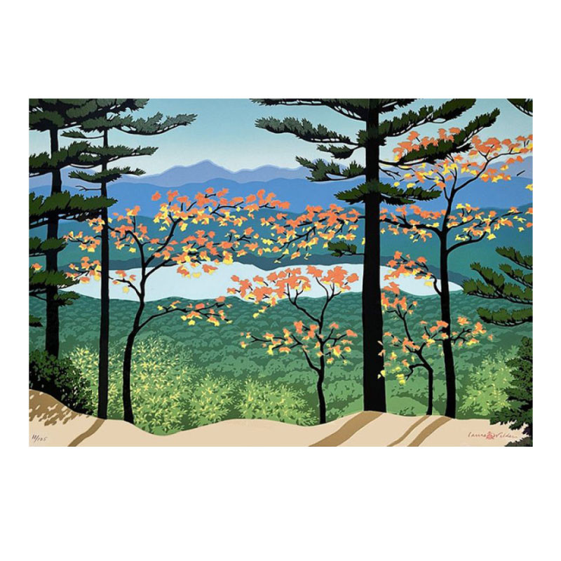 Laura Wilder Mountain View Limited Edition Matted Framed Giclée Print