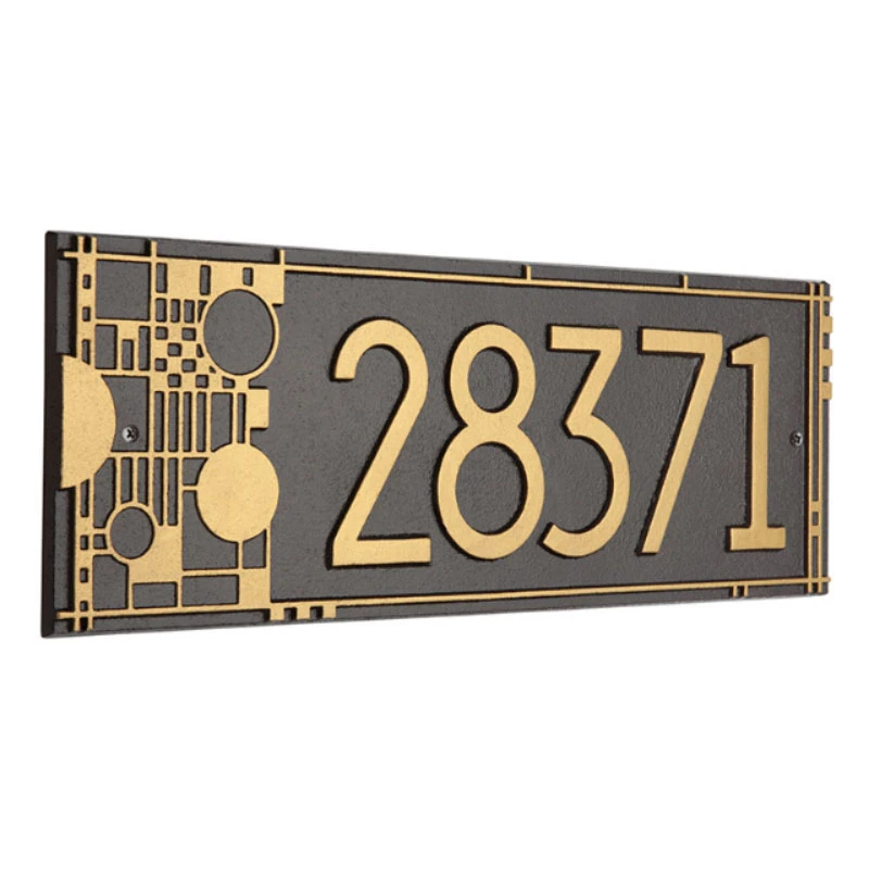 Frank Lloyd Wright Coonley House Number Plaque Dark Bronze / Gold