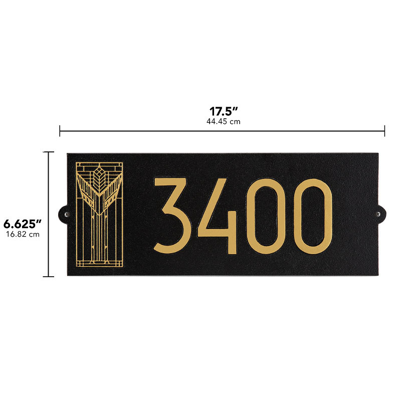 Frank Lloyd Wright Sumac House Number Plaque Dimensions