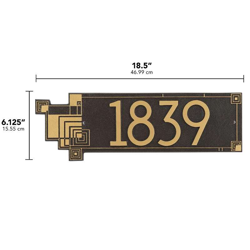 Frank Lloyd Wright Cube Abstractions House Address Plaque Dimensions