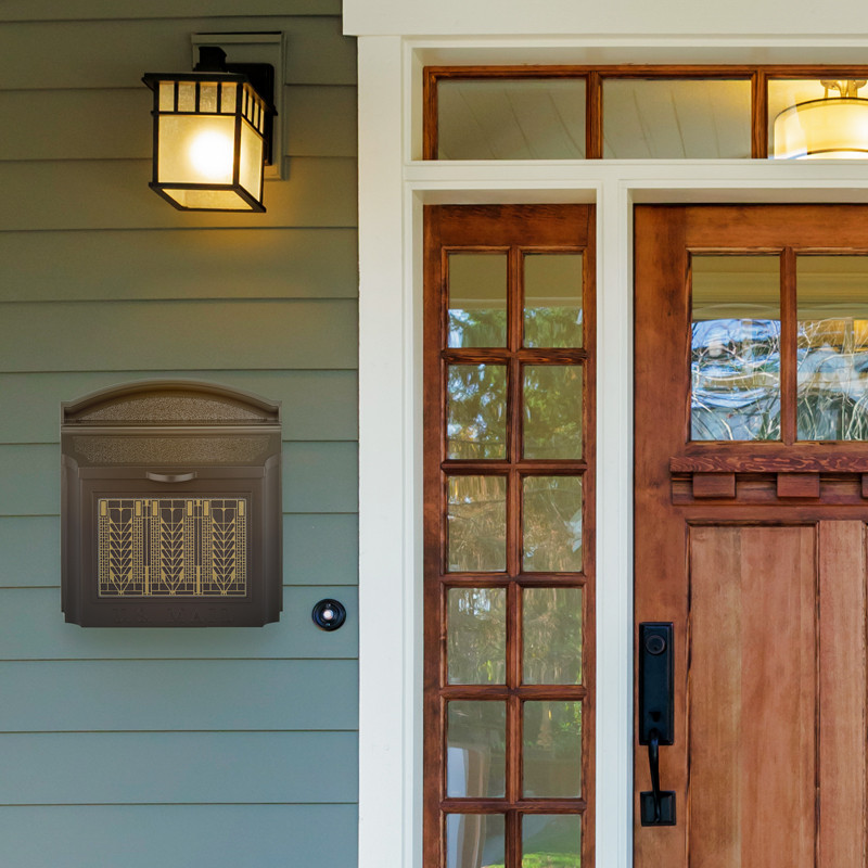 Frank Lloyd Wright Locking Wall Mailbox Style Shot