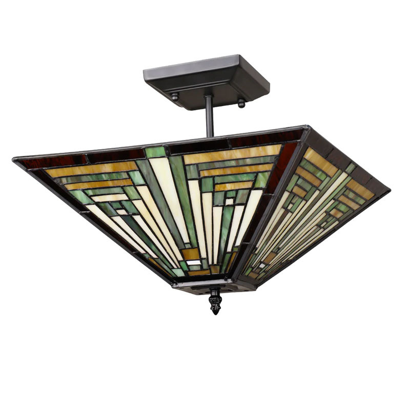 Arts & Crafts Innes 2 Semi-Flush Ceiling Fixture