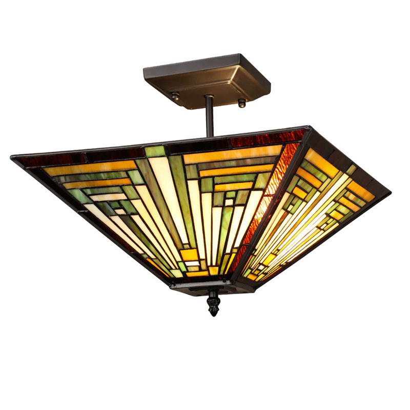Arts & Crafts Innes 2 Semi-Flush Ceiling Fixture