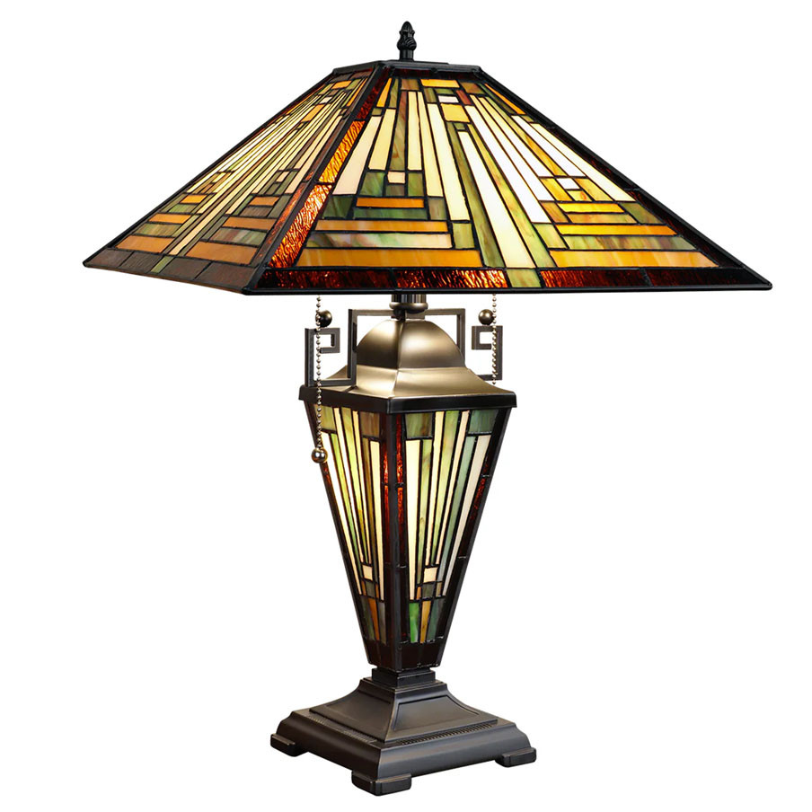 Arts & Crafts Innes 2 Lighted Base Table Lamp