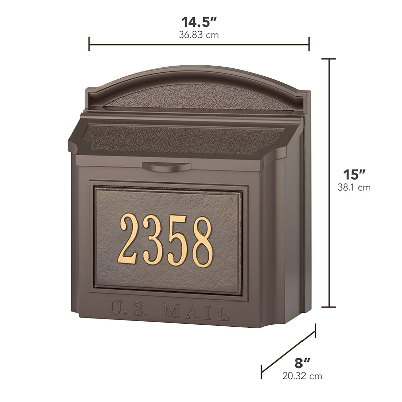 Modern Custom Locking Wall Mailbox Dimensions
