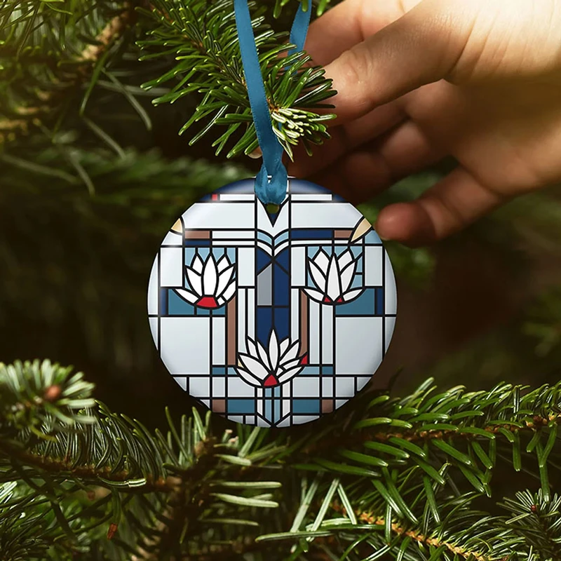 Frank Lloyd Wright Waterlilies Porcelain Keepsake Ornament
