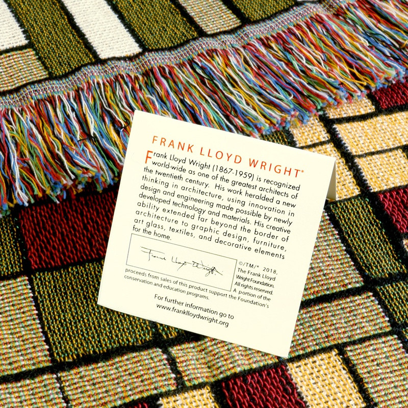 Frank Lloyd Wright Oak Park Tapestry Throw
