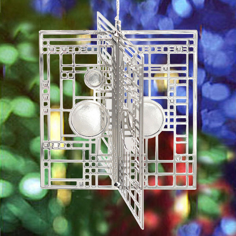 Frank Lloyd Wright Coonley Triptych 3D Gift Ornament