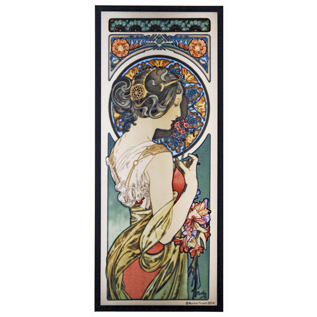 Alphonse Mucha Primrose Stained Glass