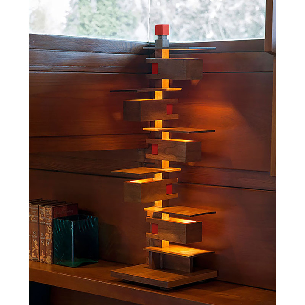 Frank Lloyd Wright Taliesin 3 Table Lamp - Cherry