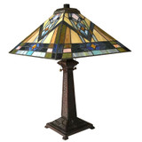 Arts & Crafts Michael Stained Glass Table Lamp