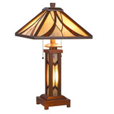 Arts & Crafts Gordon Lighted Base Table Lamp