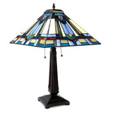 Arts & Crafts Irwin Stained Glass Table Lamp 