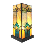 Arts & Crafts Prairie Stained Glass Accent Lamp