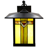 Mission Craftsman Stained Glass Wall Sconce - 97