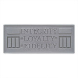 Frank Lloyd Wright Larkin Cast Stone Plaque - Integrity, Loyalty, Fidelity