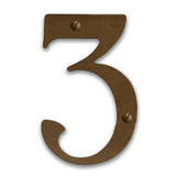 Pasadena Brass House Numbers - 5" Single Float