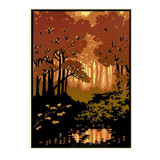 Laura Wilder New Woods Seasons Framed Giclée Prints Set - Horizontal Fall