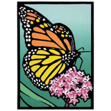 Laura Wilder Monarch & Milkweed Limited Edition Framed Matted Block Print