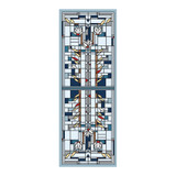 Frank Lloyd Wright Waterlilies Silk Blend Shawl Laid Out