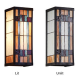 Mission Craftsman Stained Glass Wall Sconce - Prairie
