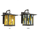 Mission Craftsman Stained Glass Wall Sconce - Bryce