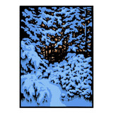  Laura Wilder Winter Woods III Matted Framed Block Print