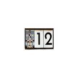 Frank Lloyd Wright Framed White Tile House Numbers With Waterlilies Cap Tile