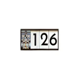 Frank Lloyd Wright Framed White Tile House Numbers With Waterlilies Cap Tile