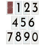 Frank Lloyd Wright Framed White Tile House Numbers