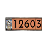 Frank Lloyd Wright Framed Terracotta Tile House Numbers With Waterlilies Cap Tile