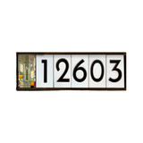 Frank Lloyd Wright Framed White Tile House Numbers With Saguaro Forms Cap Tile
