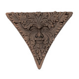 Triangular Green Man Plaque in Cast Stone