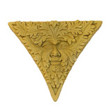 Triangular Green Man Plaque in Cast Stone