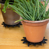 Cast Iron Flower Trivets 12" (Set of 2)