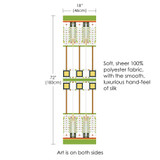 Frank Lloyd Wright Tree of Life Sheer Scarf Dimensions