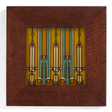 Carly Quinn Frank Lloyd Wright Coonley House Oak Framed Ceramic Tile Carly Quinn Frank Lloyd Wright Coonley House Oak Framed Ceramic Tile