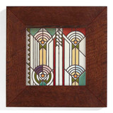 Carly Quinn Frank Lloyd Wright April Showers Oak Framed Ceramic Tile Framed Carly Quinn Frank Lloyd Wright April Showers Oak Framed Ceramic Tile Framed