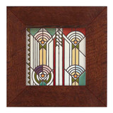 Carly Quinn Frank Lloyd Wright April Showers Oak Framed Ceramic Tile Framed Carly Quinn Frank Lloyd Wright April Showers Oak Framed Ceramic Tile Framed