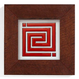Carly Quinn Frank Lloyd Wright Whirling Arrow Ceramic Art Tile Trivet Framed Carly Quinn Frank Lloyd Wright Whirling Arrow Ceramic Art Tile Trivet Framed