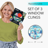 Modgy Frank Lloyd Wright Window Clings - Set of 3