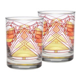 Frank Lloyd Wright Orange Butterfly DOF Glasses (Set of 2) Frank Lloyd Wright Orange Butterfly DOF Glasses (Set of 2)