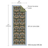 William Morris Strawberry Thief Silk Blend Shawl Dimensions