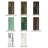 Frank Lloyd Wright Tree of Life Vertical House Number Plaque Color Swatches